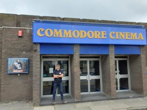 Mike outside The Commodore Cinema